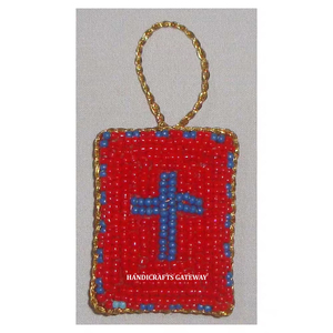 Adornos Navideños Colgantes con Diseño Nuevo 2024, Bordado Zari con Cuentas, Forma Personalizable - Product Image 1