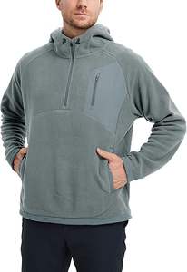 <b>Men</b> Winter Casual <b>Hoodies</b> Solid Color 100% Cotton Fleece <b>Lined</b> Knitted Regular Fit Quick Dry & Breathable High Quality - Product Image 5