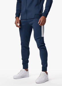 Ensemble de survêtement personnalisé pour hommes Full Zip Plain Solid Color Blank Long Sleeve Jogging Running Sweat Suits - Product Image 6