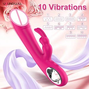 Vibratore Rabbit con Doppio Motore per Stimolazione del Punto G e Clitoridea, Impermeabile, Ricaricabile, in Silicone, Giocattolo Sessuale per Donne - Product Image 2
