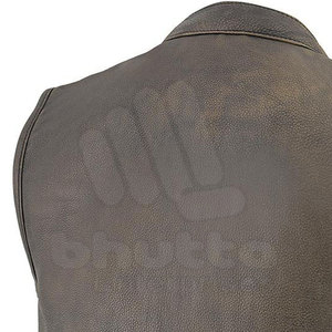 Gilet en cuir rétro pour homme, taille plus, tendance, sans manches, coupe-vent, décontracté, automne 2025 - Product Image 4