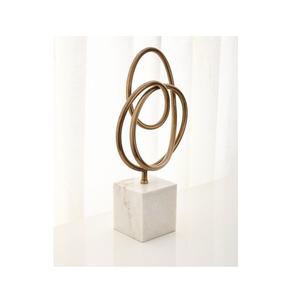 Escultura de mesa de oro antiguo, estatua de amor, decoración moderna, esculturas decorativas para escritorio, cabecera, diseño abstracto de corazón, venta al por mayor - Product Image 2