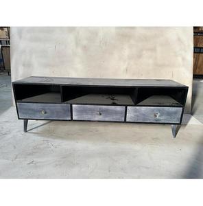 Gabinete de sala de estar con marco de madera maciza, patas de muebles hechas a mano de Metal y soportes de almacenamiento diseñados para una decoración elegante para el hogar - Product Image 1