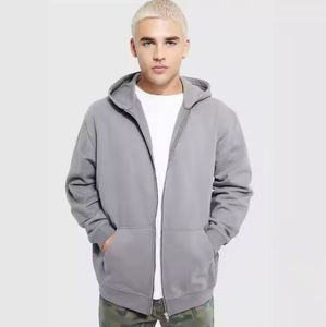 Sudadera con capucha y cremallera completa para hombre, ropa deportiva de invierno de lana suave con cremallera y para estampado de hojaldre, Sudadera con capucha térmica informal - Product Image 3