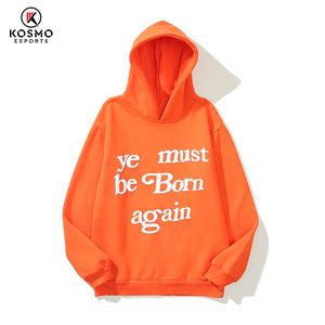 เสื้อฮู้ดผ้าฝ้าย100% ใส่ได้ทั้งชายและหญิงมีฟองโฟมฝรั่งเศส & 3D สำหรับพิมพ์พัฟทรงโอเวอร์ไซส์ออกแบบได้ตามที่ต้องการพร้อมโลโก้ของผู้ชาย - Product Image 3