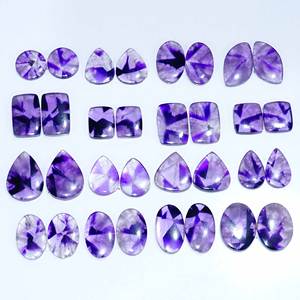 100% par de amatistas naturales proveedor de piedras preciosas sueltas India venta al por mayor precio de amatista cabujón de alta calidad fabricación de joyas de piedras preciosas - Product Image 3