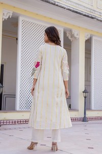 New Arrival High Quality Rayon & Cotton <b>Kurta</b> Set for <b>Women</b> Handcrafted Ethnic Dress for Weddings and Diwali Stretchable - Product Image 2