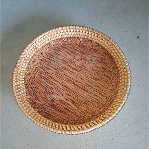 Plateau de service en bois de rotin fabriqué à la main pour la maison pour servir des ustensiles de cuisine de fruits et légumes de l'usine du Vietnam - Product Image 3