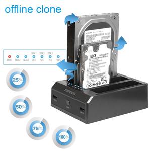 FIDECO, автономное клонирование, 3-х отсек, встроенный в USB-концентратор 3,0, док-станция для жесткого диска 2,5 3,5-дюйма, док-станция для hdd ssd, Дубликатор SATA - Product Image 5