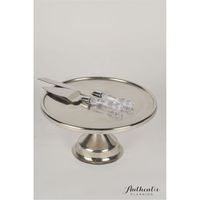Plateau à gâteau en acier inoxydable de qualité supérieure avec finition miroir et cloche transparente, plateau décoratif pour pâtisserie de buffet pour hôtel et restaurant