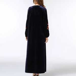 Vestido largo de algodón bordado para mujer, maxivestido playero bohemio para vacaciones, novedad de 2022 - Product Image 2