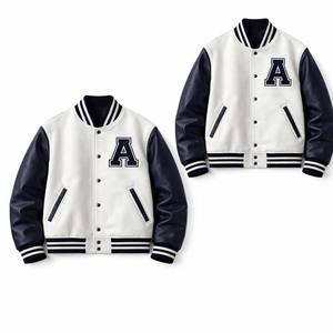 Veste de baseball personnalisée avec logo, style américain, logo personnalisé, lettre tendance, style varsity - Product Image 1