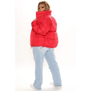 แจ็กเก็ตผู้หญิงผ้าฝ้ายขนสัตว์กันลมระบายอากาศได้ดีโอเวอร์ไซส์แบบมีซิปสำหรับฤดูหนาว - Product Image 5