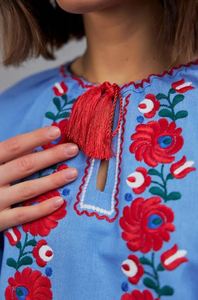 Robe de soirée à manches longues brodée à la main ukrainienne style vintage tunique sexy pour femmes en vrac - Product Image 4