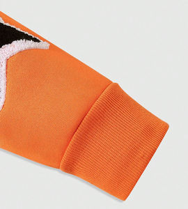 เสื้อมีฮู้ดผ้าฟลีซโอเวอร์ไซส์ของผู้ชายผ้าคอตตอน100% ทันสมัยเสื้อครอปพิมพ์ลายตัวอักษรสั่งตัด3D ปักไหล่ได้สำหรับฤดูหนาว - Product Image 4