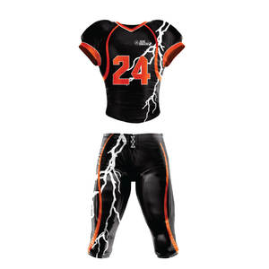 Tenues de football américain grande taille respirantes 100 % polyester à manches courtes personnalisables, vente en gros, durables et très demandées - Product Image 1