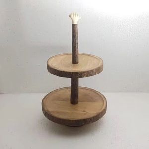 Two-Tier Round Galvanized Metal Cake Stand Eco-Friendly Decorative Kitchen Supplies Hot Selling Molded Cake Tool for <b>Baking</b> - Product Image 5