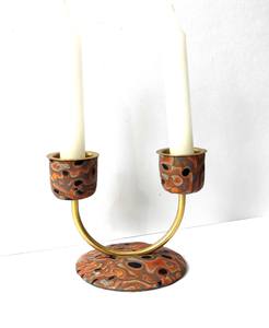 Points colorés article de fantaisie bâtons de bougie Vintage laiton bruni bougeoirs modernes chandelier en métal minimaliste décor à la maison - Product Image 5