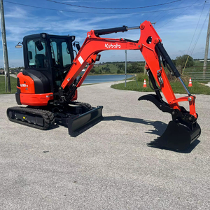 Mini-excavatrice sur chenilles Kubota KX165-5 d'occasion, moteur diesel, excavatrice hydraulique avec godet pour la construction - Product Image 5