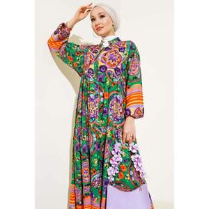 Vestido estampado con botones delanteros Esmeralda - Product Image 2