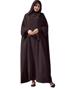 Top Qualité Filles Abaya Hijab Longue Robe Respirant Polyester Fabriqué Arabe Dubaï Qatar Style Casual Prière Abaya Hijab - Product Image 3
