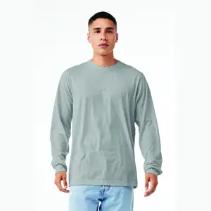 52% Airlume Combed and Ring Spun Cotton 48% Poly 32 Single 4.2 oz Athelatic Unisex Heather CVC Long Sleeve T-Shirt