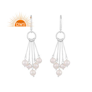 Ensemble de perles d'eau douce naturelles 2026, boucles d'oreilles pendantes en argent sterling 925, fournisseur en gros de bijoux en perles - Product Image 1