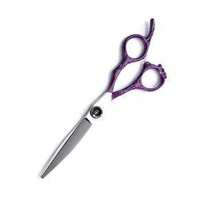 Ciseaux de coiffure à poignée personnalisée Ciseaux de coupe de cheveux en acier poli miroir avec vis réglable - Product Image 4