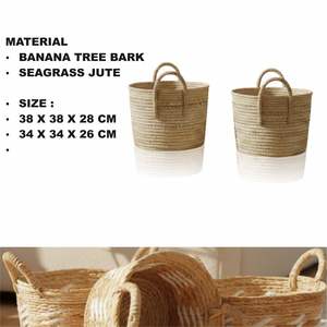 Ensemble de 2 paniers en fibre de coco artisanale - Product Image 2