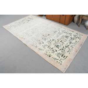 Tapis turc 4,7 x 8,5 pieds, tapis, tapis blanc à pois en laine - Product Image 2