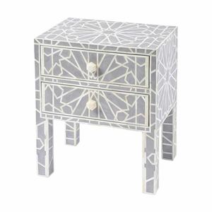 Gabinete de lujo de 3 cajones con diseño de acento de nácar Hotel hogar sala de estar decoración cajones hechos a mano - Product Image 2