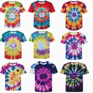 Wholesale 100% Ring Spun Cotton Breathable Single Jersey Fabric Custom t Shirt Printing Dip Dye <b>Tie</b> Dyed Plain Blank Men T-shirt - Product Image 1