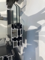 Profilé en aluminium extrudé 6063 T5 Série 6000 Finition anodisée à motif carré pour fenêtres et portes