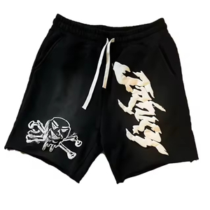 100% coton lavé à l'acide vente chaude français éponge courte tenue décontracté qualité supérieure hommes court - Product Image 4