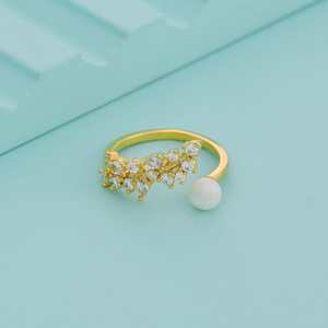 Anillos de Moda Modernos con Baño de Oro de 18K y Rodio, Anillo de Dedo con Estrella Geométrica para Fiestas, Estilo Incrustado 192534 - Product Image 1