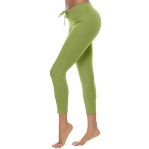 2025 Primavera Verano otoño moda mujer mallas delgadas pantalones de fibra de bambú de alta elasticidad de talla grande 7XL con logotipo en la cintura - Product Image 5