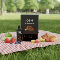 Vente en gros de boîtes de présentation de luxe pour miel au chocolat noir, packs de miel liquide VIP au chocolat, boîtes de miel aux herbes au chocolat