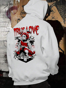 เสื้อฮู้ดผู้ชายแฟชั่นฤดูหนาว สไตล์พิมพ์ลายตามสั่ง ผลิตจากผ้าระบายอากาศ แห้งเร็ว ผ้าฝ้ายฟลีซ/ผ้าโพลีเอสเตอร์ฟลีซ - Product Image 3