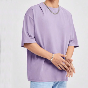เสื้อยืดโอเวอร์ไซส์ผู้ชายผ้าฝ้าย 100% สกรีนโลโก้ งานพิมพ์ซิลค์สกรีน คุณภาพสูง นุ่ม ระบายอากาศได้ดี แห้งเร็ว สวมใส่สบาย เหมาะสำหรับฤดูร้อน - Product Image 2