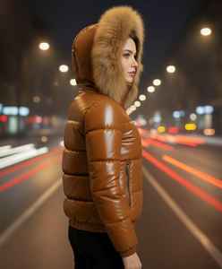 High Quality Women Winter Streetwear Down Jacket Breathable Quilted Zipper Knitted Polyester Custom Logo Wholesale Outerwear - Product Image 6