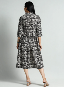 KBK KT05 – Nouvelle collection été : T-shirt femme en coton moderne à col en V, imprimé dégradé, protection solaire, séchage rapide, élégant, style indien et pakistanais, couleur noire - Product Image 3