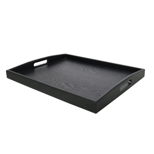 สีดํา One ขายดีที่สุดถาดเสิร์ฟบนโต๊ะอาหารถาดเสิร์ฟอาหารไม้สําหรับงานแต่งงานและเครื่องครัวบนโต๊ะอาหารถาดเสิร์ฟอาหาร - Product Image 1