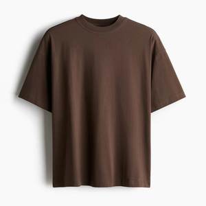 T-shirt Homme Col Rond 100% Coton Haute Qualité Personnalisable Logo OEM Uni - Product Image 1