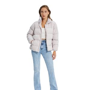 Veste décontractée pour femme avec logo personnalisé, design à col zippé, veste longue confortable et chaude pour l'hiver - Product Image 2