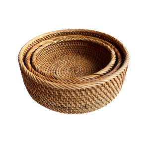 Cesta de mimbre hecha a mano ecológica al por mayor, paquete a granel personalizable de color bajo MOQ para almacenamiento de cocina hecho en Vietnam - Product Image 4