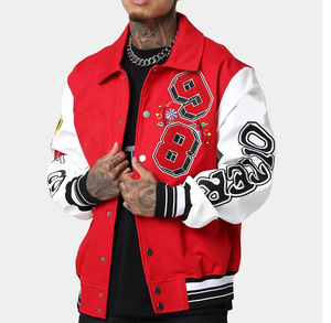 Chaquetas Varsity Bordadas con Parches de Chenilla Personalizadas, Cuello Alto, Estilo Universitario de Béisbol para Hombre y Mujer, Estilo Letterman - Product Image 2