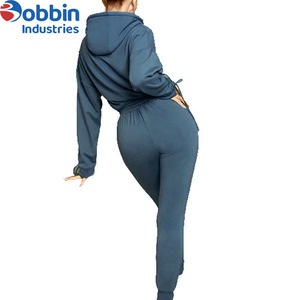 Chándal de entrenamiento de dos piezas decorado con estilo Teasel para mujer, pantalón de Jogger con capucha y diseño frontal Teasel, nueva tendencia de invierno - Product Image 6