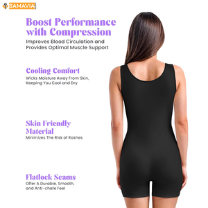 SAMAVIA femmes lutte Singlet coupe personnalisée sangle réglable fermeture à enfiler respirant athlétique Compression porter RTS Stretch - Product Image 2