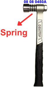 Martillo de doble cara con absorción de impactos mecánica, diámetro 35x350mm, zincado, agarre texturizado, grado industrial y bricolaje, herramientas ITA - Product Image 4