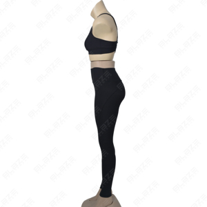 Ensemble de sport et de yoga côtelé sans couture 2 pièces de haute qualité 2026 personnalisé pour femme - Product Image 5